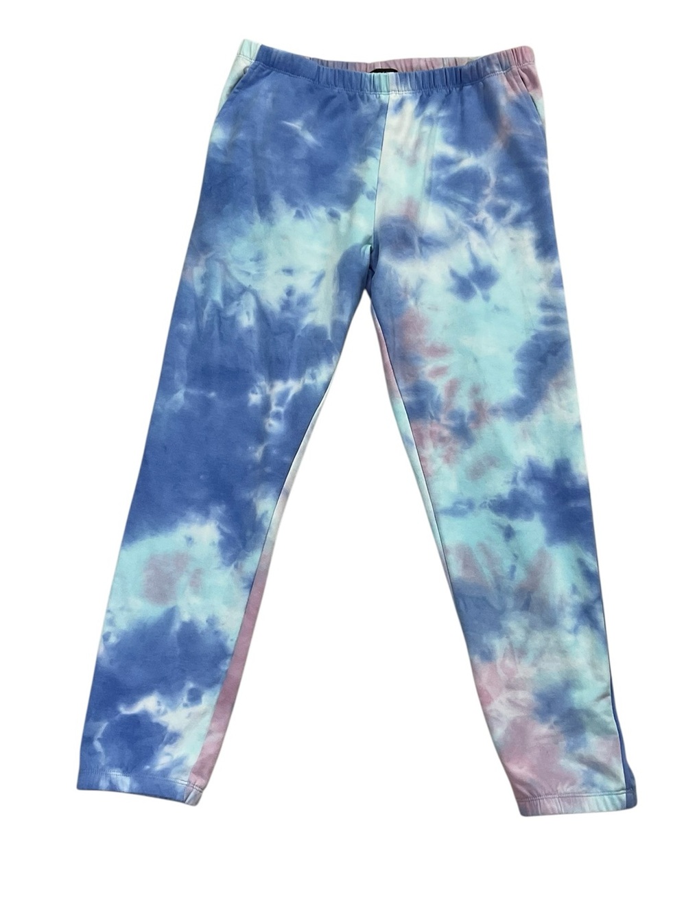 Wildfox Tie Dye Rory  Sweatpants Joggers in painted sky Blue Pink Cloud Medium